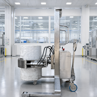 Chariot élévateur semi-électrique à tambour en acier inoxydable Amity Care SUS304 Inox pour salle blanche alimentaire et pharmaceutique