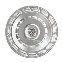 Ruedas Monobloque Forjadas XINLAI Personalizadas con Acabado Plateado Pulido, Diseño Aero Turbine Disc, 5x120 5x114.3 5x112 para BMW, Audi y Mercedes-Benz