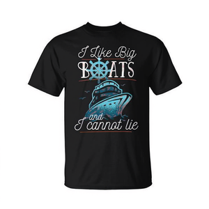 Camiseta sin mangas con la frase 'Me gustan los barcos grandes y no puedo mentir', producto promocional para cruceros - Product Image 2