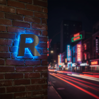 Expédition rapide, enseigne lumineuse 3D pour l'extérieur, utilisation domestique, adresse et numéro de chambre lumineux pour les hôtels et les entreprises