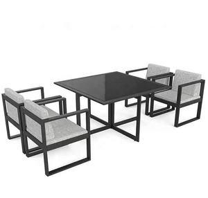 Home Courtyard Patio Metal Garden <b>Table</b> <b>and</b> <b>Chairs</b> Customized Luxury Aluminium Outdoor Dining Furniture <b>Table</b> <b>Chair</b> - Product Image 4