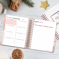 Carnet de prières et d'affirmations en cuir rigide personnalisé avec impression sur mesure, idéal pour la gratitude, les soins personnels, la manifestation et les sermons