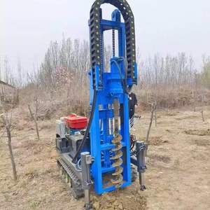 Plataforma de perforación de barrena <span class=keywords><strong>autopropulsada</strong></span> Plataforma de perforación de pozo de excavación de poste de utilidad hidráulica pequeña Máquina apiladora de orugas - Product Image 3