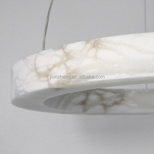 Candelabro de alabastro LED minimalista moderno para sala de estar comedor lámpara de lujo para Hotel Villa modelo habitación tienda de ropa colgante - Product Image 5