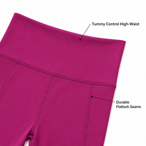Conjunto Deportivo de Yoga sin Costuras de 7 Piezas, Color Sólido, Leggings Largos, Top Corto, Shorts, Halter, Cintura Elástica, Spandex, Poliéster - Product Image 4