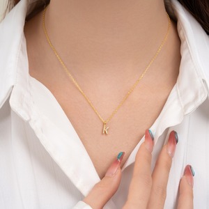 Colgante de Plata de Ley S925 con Inicial de Letra Completa con Diamantes para Mujeres y Niñas, para Hacer Collares y Pulseras, Joyería Personalizada con Nombre - Product Image 4