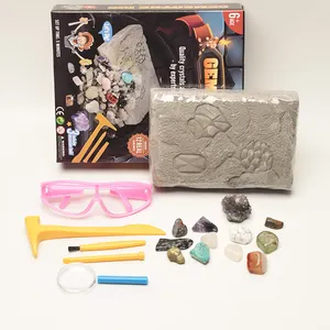 Nieuwe Archeologie Graven Edelsteen Speelgoed Kit Creative Diy Kinderen Educatief Intelligentie Opgraving Speelgoed Met Kleurrijke Edelstenen