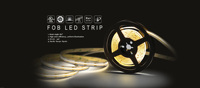 Bande lumineuse LED COB 5m, sans taches sombres, CRI 90RA, 10W/m, étanche, UL, pour la décoration