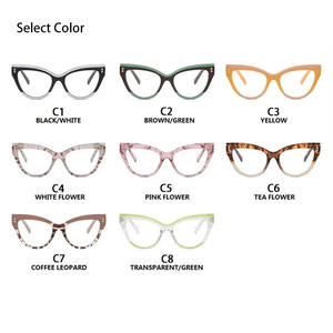 Lente piatta Panda bianco e nero rivettata occhio di gatto 2024 <span class=keywords><strong>nuova</strong></span> cornice per lenti Anti-blu luce in Retro - Product Image 4