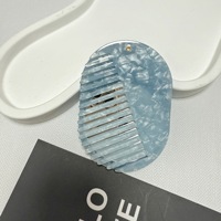 Peigne Miroir Imprimé Léopard Anti-Statique Multifonctionnel Fait Main Forme Géométrique Export