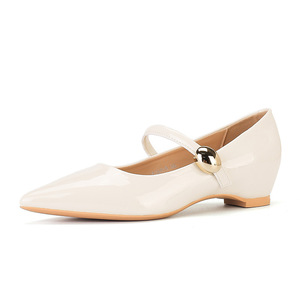 Mary Jane <b>Flats</b> <b>Pointed</b> <b>Toe</b> Patent Leather Single Strap <b>Flat</b> Shoes Women All Seasons Elegant Wedding Party Wear - Product Image 5
