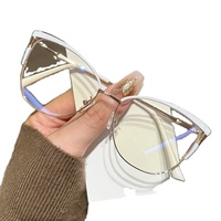 Lunettes de soleil œil-de-chat à monture métallique demi-cerclée, Nouveauté 2026, Lunettes unisexe pour adultes, Design polyvalent avec verres polarisés