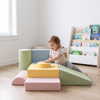 Blocs de jeu modulaires multifonctionnels en mousse, combinaison toboggan et canapé pour enfants, mobilier de jeu d'intérieur