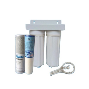 Sistem Filter Air 2-Tahap PP+CTO Pre-Filtrasi untuk Pemurni Air RO, Harga Pabrik, Housing ABS - Product Image 1