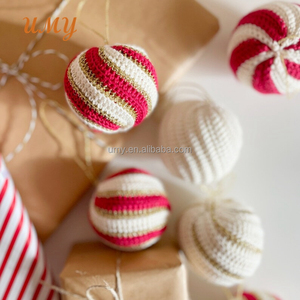 Adorno Navideño <span class=keywords><strong>de</strong></span> Ganchillo en Oferta, Esferas Navideñas Amigurumi, Decoraciones para Árboles, <span class=keywords><strong>Bolas</strong></span> - Product Image 2