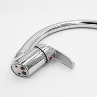 Robinet thermostatique ITALOMIX moderne et classique, monocommande, en alliage de zinc, col long, pour évier de cuisine, finition polie, avec cartouche céramique, à poser sur le comptoir