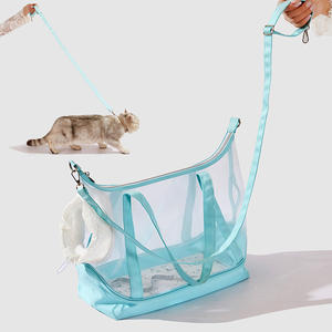 Chiot transporteur chat marche animaux accessoires sacs Transparent Nylon maille tissu épaule de poche <span class=keywords><strong>pour</strong></span> mignon <span class=keywords><strong>Chihuahua</strong></span> produits - Product Image 2