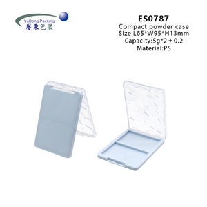 O material plástico da caixa do pó do estojo compacto do espaço 2 esvazia paletas para cora e uso pressionado do pó para caixas de empacotamento - Product Image 3