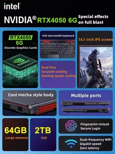 Logotipo personalizado 16,1 Intel Core 512 + RTX4050 6G Diseño gráfico 64GB RAM G SSD <span class=keywords><strong>Notebook</strong></span> PC Laptop - Product Image 2