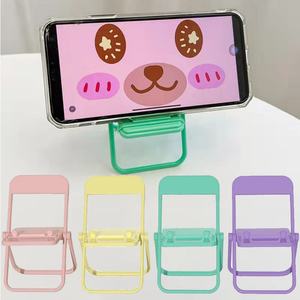 Cute Macaron Color Adjustable Foldable Universal Mobile Phone Desktop Stand Cell Phone <b>Holder</b> Chair for Samsung <b>iphone</b> - Product Image 5