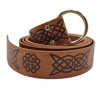 Ecowalson Médiéval Boucle Anneau Ceinture Costume Rétro Accessoire Femmes Hommes Viking Pirate Cosplay Vintage PU Boucle En Cuir