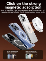 Anneau lumineux LED pliable rechargeable magnétique avec support de téléphone et miroir pour maquillage, vlog, photographie et vidéo