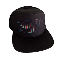 Cappello con Display a LED Unisex APP programmabile per illuminare messaggi a scorrimento con tappi personalizzati ricaricabili per sport e attività all'aria aperta