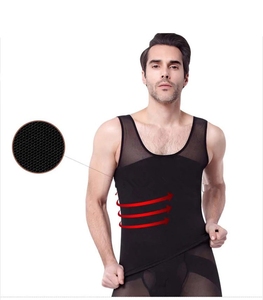 Men's Gynecomastia Vest Chest Binder Posture Corset Male Abdomen Trainer Belly Reduce Fat Slim Body Shaper Back <strong>Cross</strong> <strong>Tops</strong> - Product Image 4