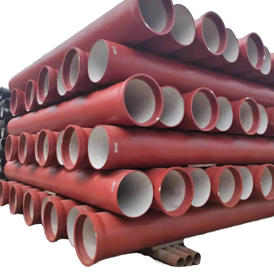 Ductile Cast Iron 12\" Water Pipe Manufacturer ISO 2531 Class 350 AWWA C151 Dip round Shape