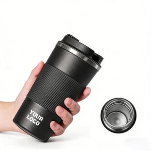 Taza de Café de Acero Inoxidable con Aislamiento al Vacío, Personalizada con Logotipo, para Regalo Promocional, Taza de Viaje con Tapa - Product Image 1