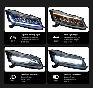 ชุดไฟหน้า LED 12V 30W สำหรับรถยนต์ Honda <span class=keywords><strong>Accord</strong></span> <span class=keywords><strong>G8</strong></span> รุ่นที่ 8 ปี 2008-2012 พร้อมไฟเลี้ยวแบบปีก  ชุดอัพเกรดตกแต่ง - Product Image 3