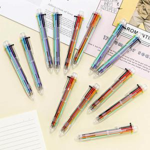6-Color Retractable Ballpoint Pen for Students - Multi-Functional Writing Tool for <b>Journaling</b> & Note-Taking - Product Image 3