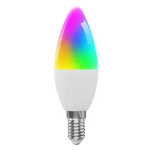 图雅WiFi E14发光二极管蜡烛灯RGB智能家居灯泡情绪照明支持应用控制语音控制带组控制