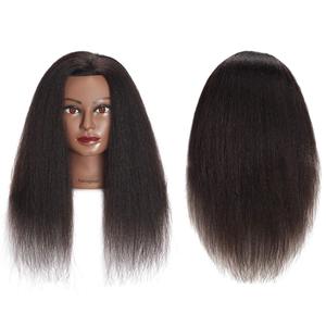 Tête de Mannequin d'Entraînement en Cheveux Naturels pour Salon de Coiffure – Modèle de Pratique pour Coiffure, Coupe, Coloration et Permanente - Product Image 2