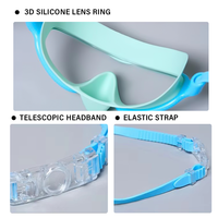 Masque de plongée de loisir YL2900B, cadre large, lentille anti-buée, joint anti-fuite, lunettes de natation étanches, masque nasal, lunettes de natation