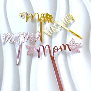 Nouveau produit pour la fête des mères, la fête des femmes, insert <span class=keywords><strong>de</strong></span> gâteau en acrylique pour <span class=keywords><strong>maman</strong></span>, décoration <span class=keywords><strong>de</strong></span> gâteau pour la fête des mères - Product Image 5
