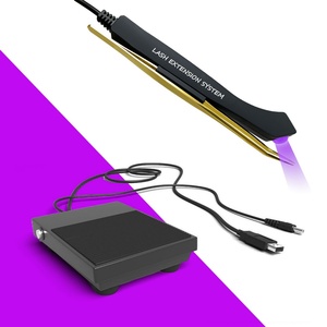 Pinzas con Luz UV para Extensiones de Pestañas, Lámpara LED para Pestañas con Pinzas, Luz UV LED para Curado de Pegamento de Pestañas, Luz Ultravioleta LED - Product Image 1