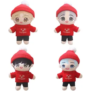 OEM ODM personalizado Kpop muñeca suave hecha a mano de peluche Kpop juguete kawaii anime peluches coreano estrella ídolo juguetes muñecas de algodón
