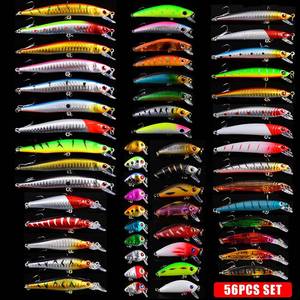 Set di 56 Esche Artificiali per <span class=keywords><strong>Pesca</strong></span>, Esche Rigide per Bass, Kit di Esche Galleggianti per Carpe, Set di Esche per <span class=keywords><strong>Pesca</strong></span> - Product Image 6