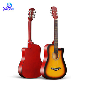 Guitarra Acústica Folk Cutaway Yinyue de 38 Pulgadas, Panel de Madera de Tilo Lacado en Azul, Ideal para Principiantes - Product Image 4