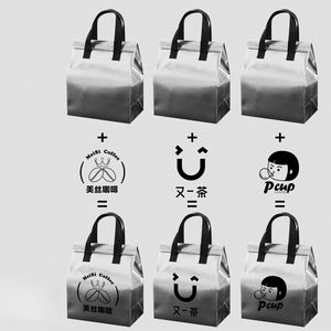 Reusable Non Woven Insulated Lunch Cooler Bag Cartoon Aluminum Foil Thermal Liner Waterproof Custom Logo for Food Delivery Bag - Product Image 1