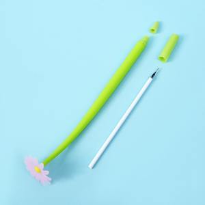 可爱雏菊形黑色墨水0.5毫米中性笔，适合学生和儿童，可定制徽标学校文具用品。 - Product Image 4