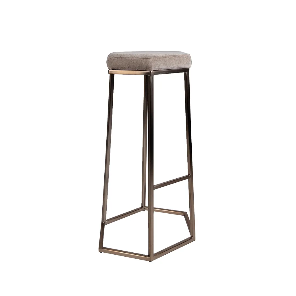 Honeycomb Wholesale Luxury Velvet Metal Bar Chairs Counter Stool For Kitchen Counter