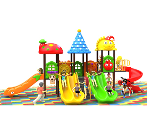 Set di Giochi con Scivolo e Altalena in Plastica per Parco Cittadino, Attrezzature da Gioco per Bambini all'Aperto per Scuole - Product Image 4