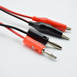 Vermelho + preto 4mm Injeção Banana Plug para Cobre Encoberto Braçadeira Elétrica Clipe De Jacaré Cabo de Teste Leva 1M Testing Probe - Product Image 3