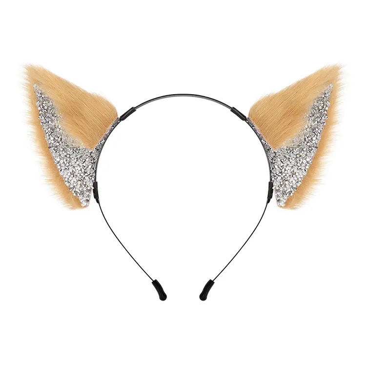 Новый стиль ручной работы из искусственного меха волчьих ушей повязка на голову Сексуальная кошачья Ушная повязка на голову