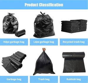 XXL Black Garbage <b>Bag</b> Custom Printed Industrial <b>Polyethylene</b> Ldpe Plastic Garbage <b>Bag</b> on Roll - Product Image 6
