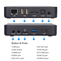 Ugoos AM6B Plus Amlogic S922X-J Lecteur Réseau Android 9 4 Go DDR4 32 Go Wifi 6 1000M BT5.0 4K Décodeur TV Box AM6 Plus Smart TV BOX
