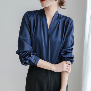<span class=keywords><strong>Camisa</strong></span> <span class=keywords><strong>Blanca</strong></span> <span class=keywords><strong>de</strong></span> Primavera 2026 al por Mayor, <span class=keywords><strong>Camisa</strong></span> <span class=keywords><strong>de</strong></span> Manga Larga para Mujer, Diseño Francés, Estilo Retro, Top <span class=keywords><strong>de</strong></span> Seda, <span class=keywords><strong>Camisa</strong></span> Profesional <span class=keywords><strong>de</strong></span> Satén - Product Image 3