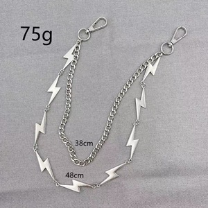 Chaîne de taille Yueli Lightning Bolt Triangle en alliage de zinc, design géométrique multicouche, unisexe, style punk hip-hop, chaîne de corps tendance pour le quotidien - Product Image 3